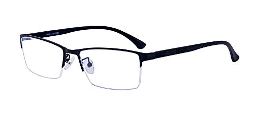 ALWAYSUV Fashion Black Half Frame Clear Lens Business Glasses Frame Women/Men 1
