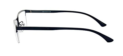 ALWAYSUV Fashion Black Half Frame Clear Lens Business Glasses Frame Women/Men 3