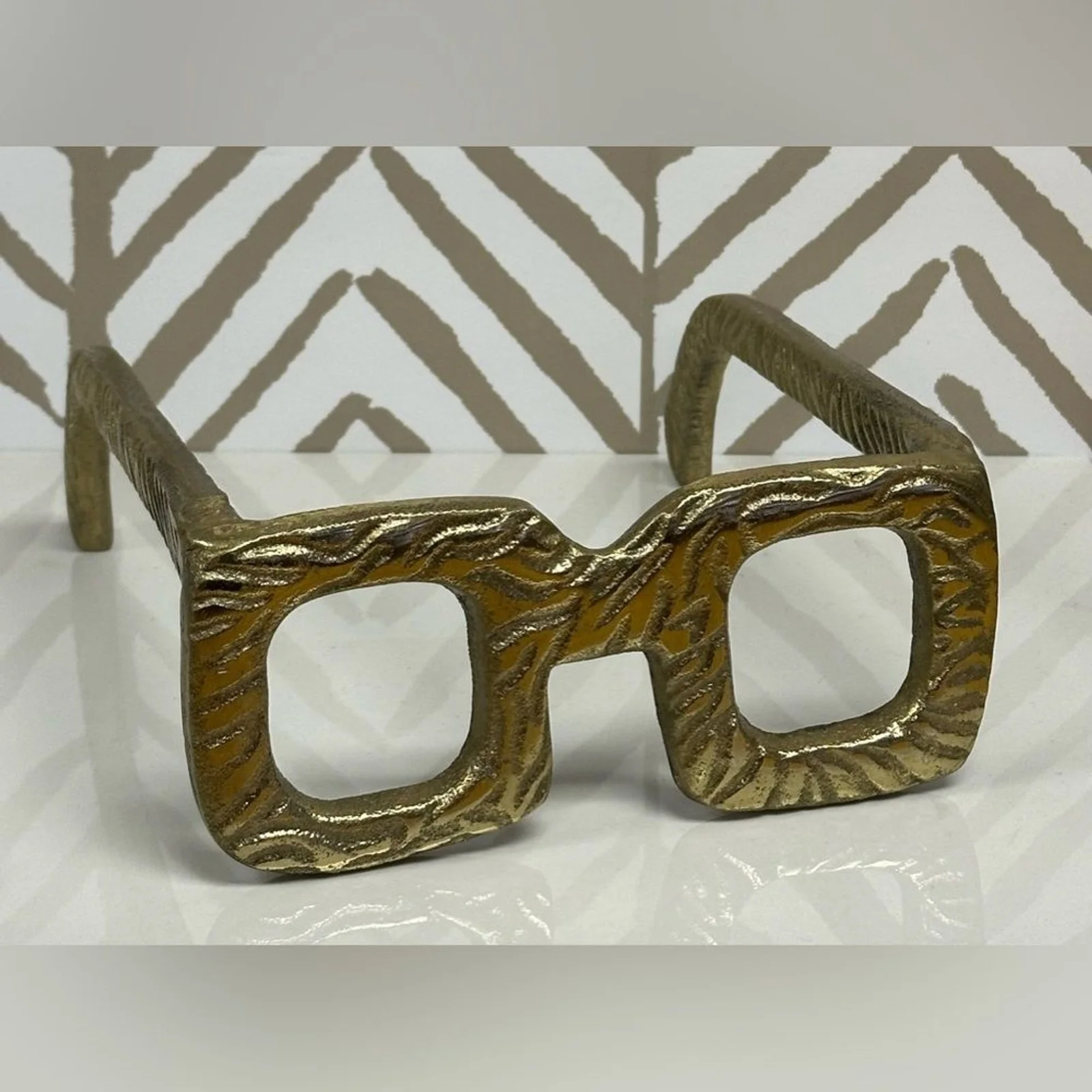 Cartier big C decor rimless screws kit Sunglasses eyeglasses lunettes gold wood 3