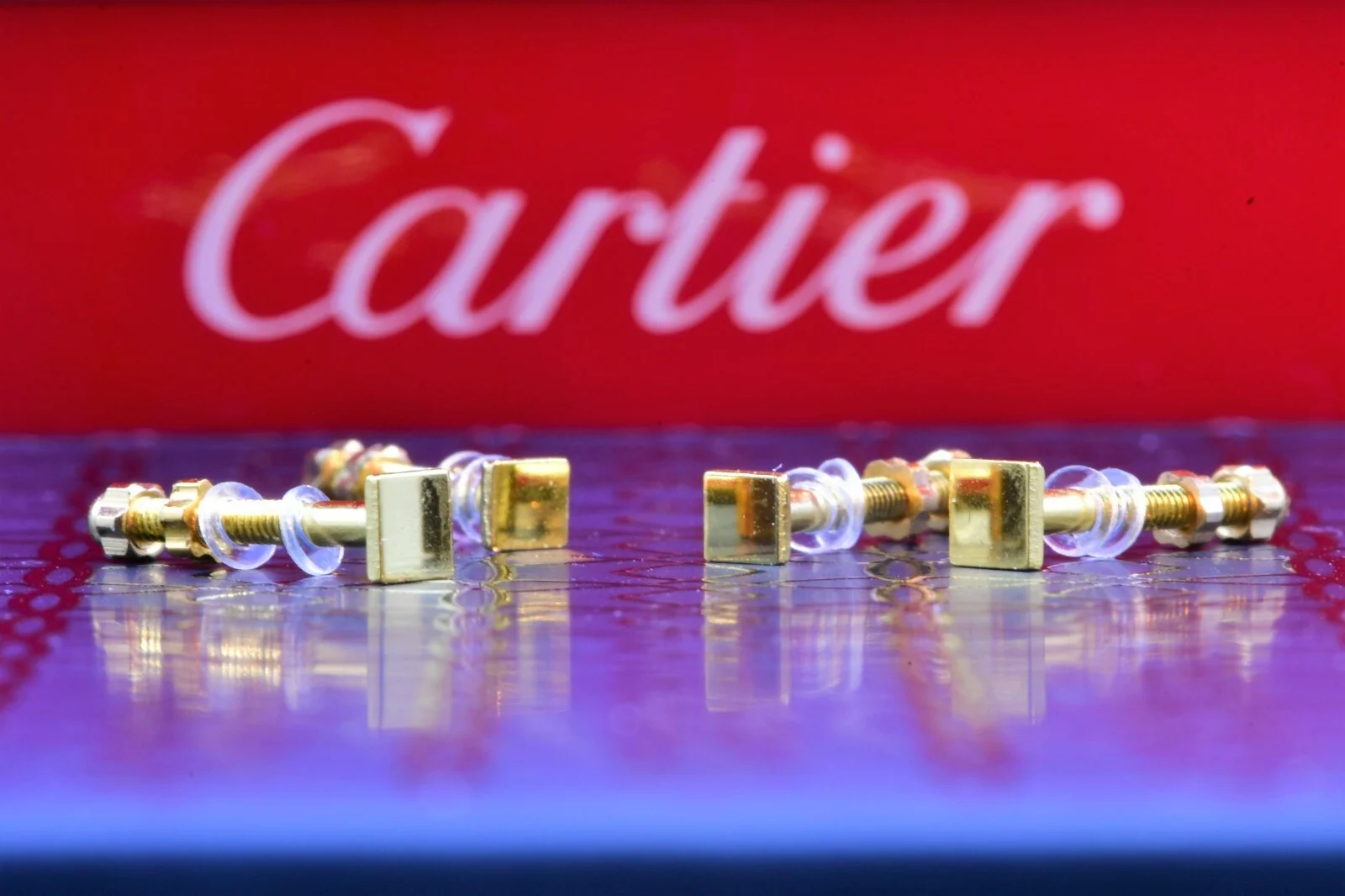 Cartier C decor rimless full kit screw Sunglasses eyeglasses lunettes horn wood