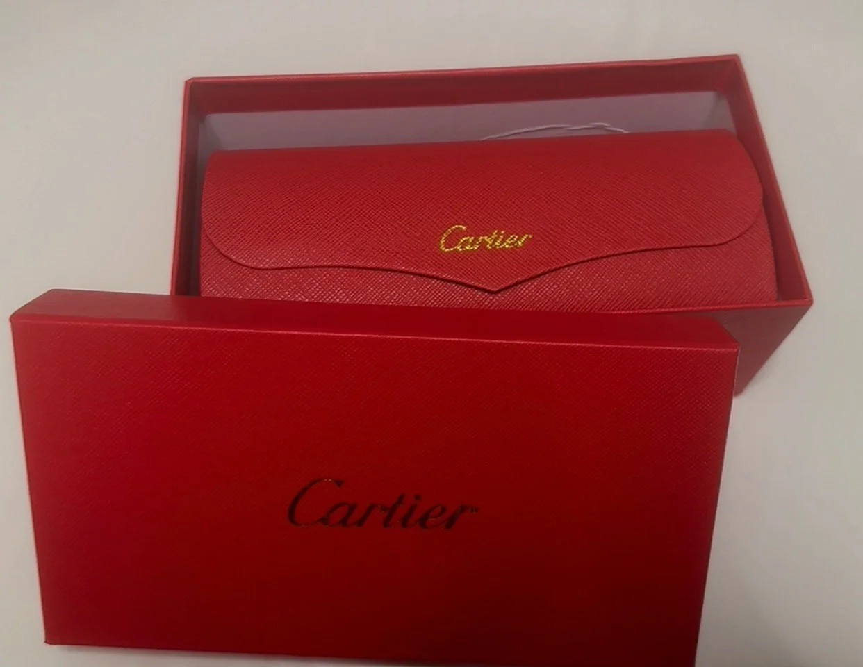 Cartier Gold Rimless Square Eyeglass Frames GL 232398 Metal Designer 2