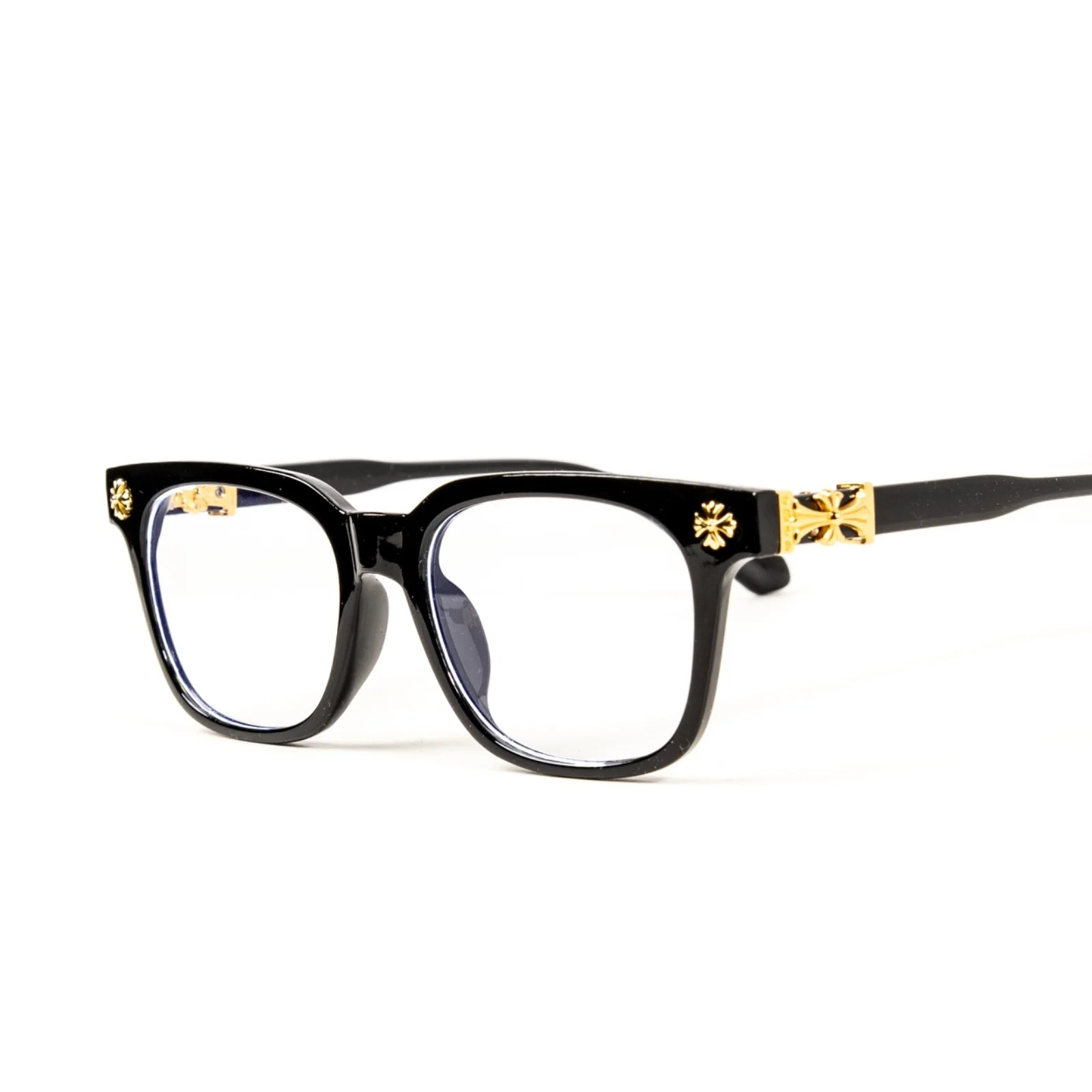 Classic ROUND Wayf School TUPAC 2PAC Clear Lens Eyeglasses Women Men Metal Gold 3