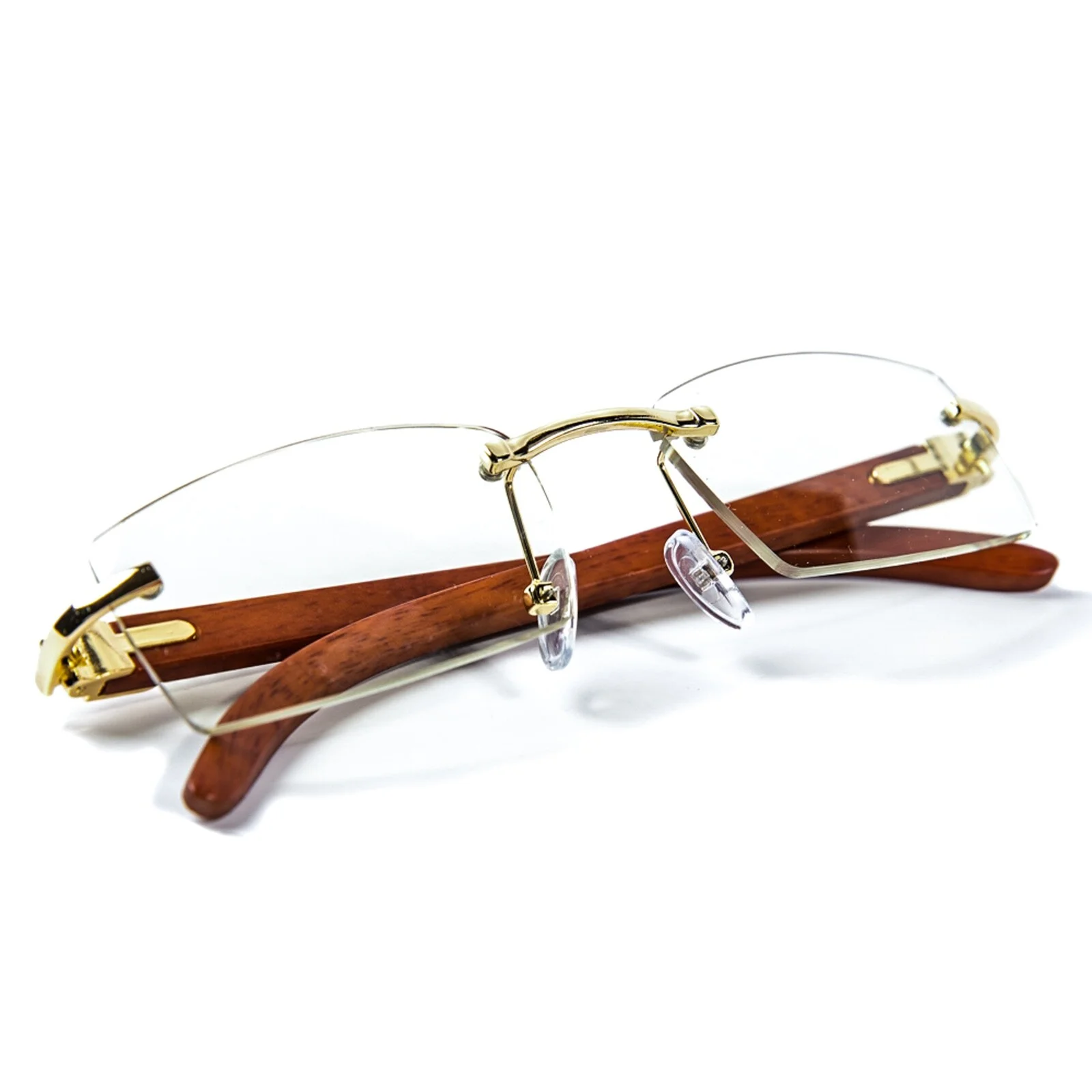 Classic ROUND Wayf School TUPAC 2PAC Clear Lens Eyeglasses Women Men Metal Gold 4