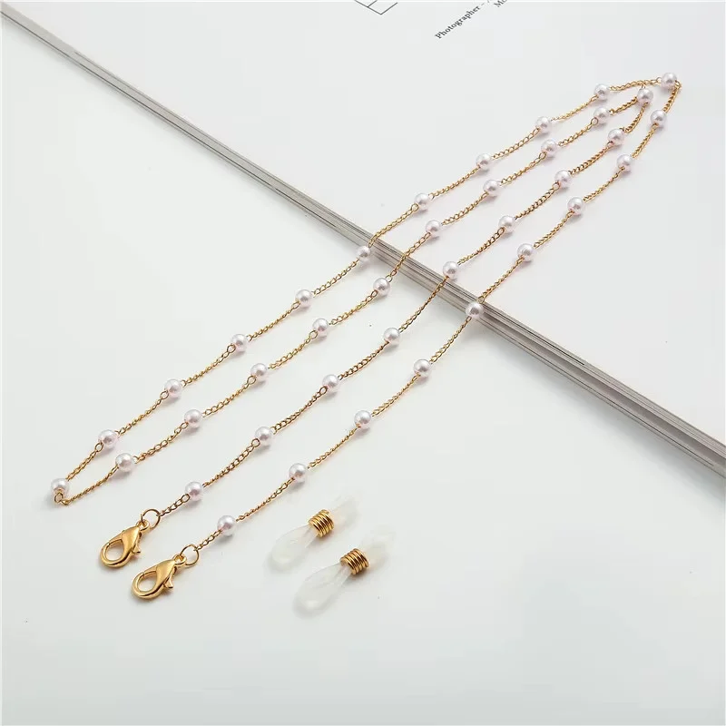 Lengthened Crystal Chain Hanging Neck Eyeglasses Holder Cord Strap Necklace 2