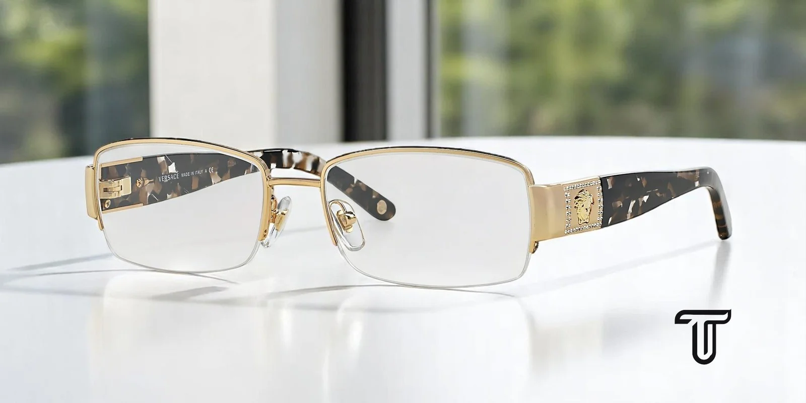 MIU MIU VMU 50B 5AK-1O1 Eyeglasses Frames Gold 50-15-135mm H9520