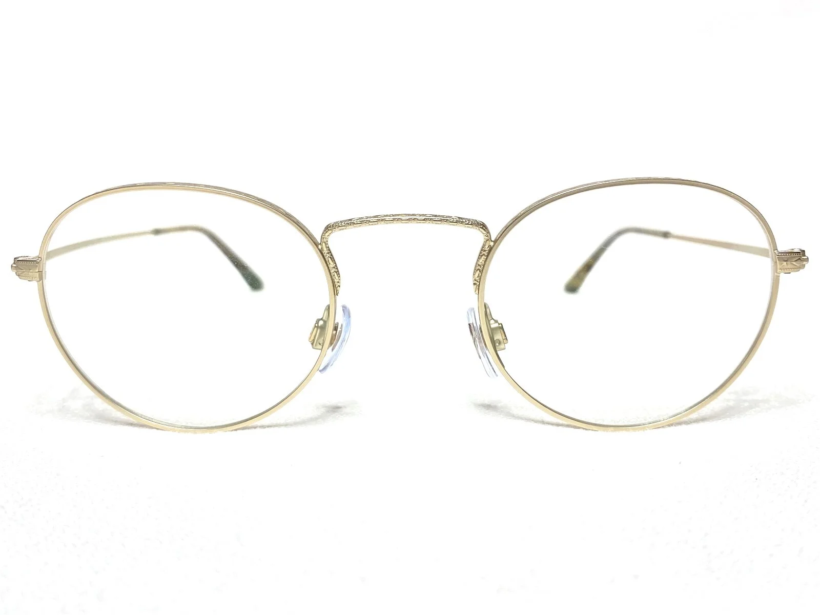 NEW Giorgio Armani AR5042 3002 Mens Pale Gold Round Eyeglasses Frames 45/22~150