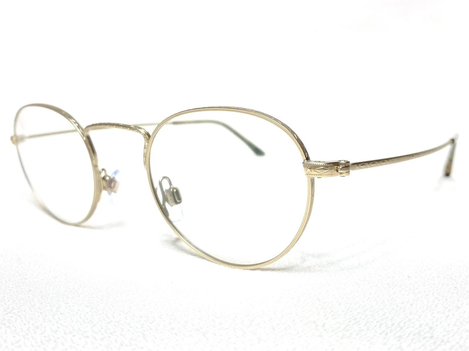NEW Giorgio Armani AR5042 3002 Mens Pale Gold Round Eyeglasses Frames 45/22~150 2