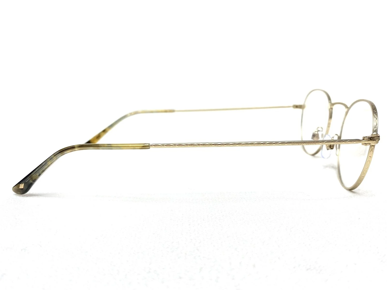 NEW Giorgio Armani AR5042 3002 Mens Pale Gold Round Eyeglasses Frames 45/22~150 3