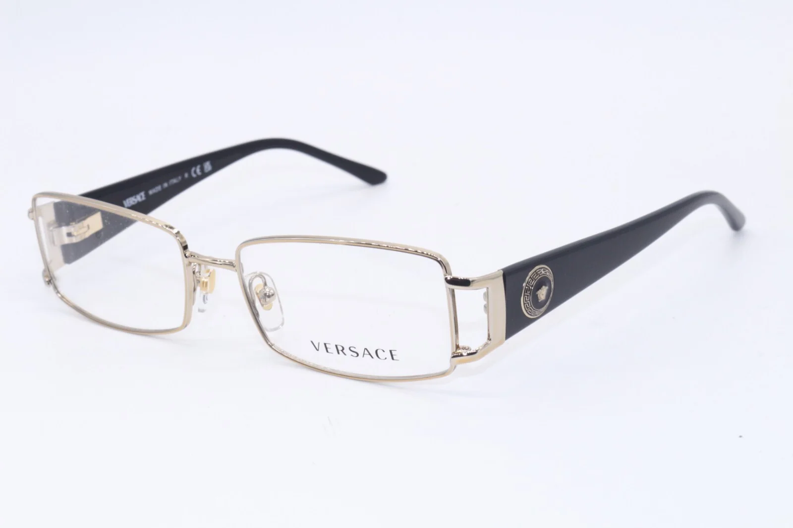 NEW VERSACE MOD. 1163-M 1252 GOLD BLACK AUTHENTIC EYEGLASSES W/CASE 52-16