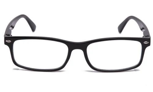 Newbee Fashion - Unisex Translucent Simple Design No Logo Clear Lens Glasses in Black 2
