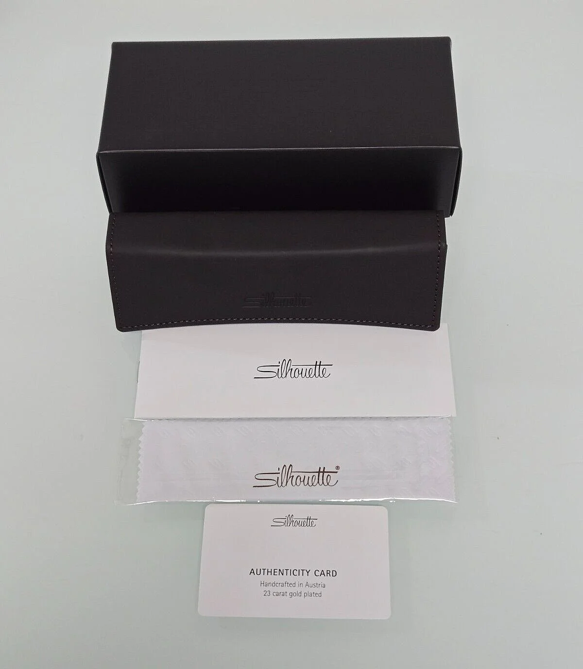 Silhouette eyeglasses 23ct Gold Collection Case with Box, Cloth, and Card NEW!!