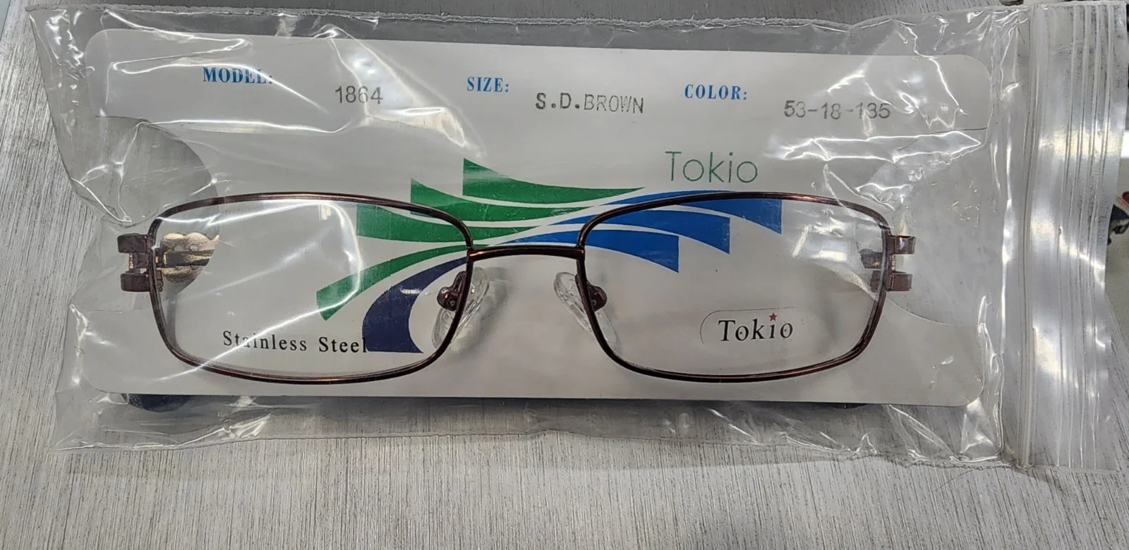 TOKIO Eyeglasses 1864 Metal Frames 53-18-135 Brown Gold NEW 2