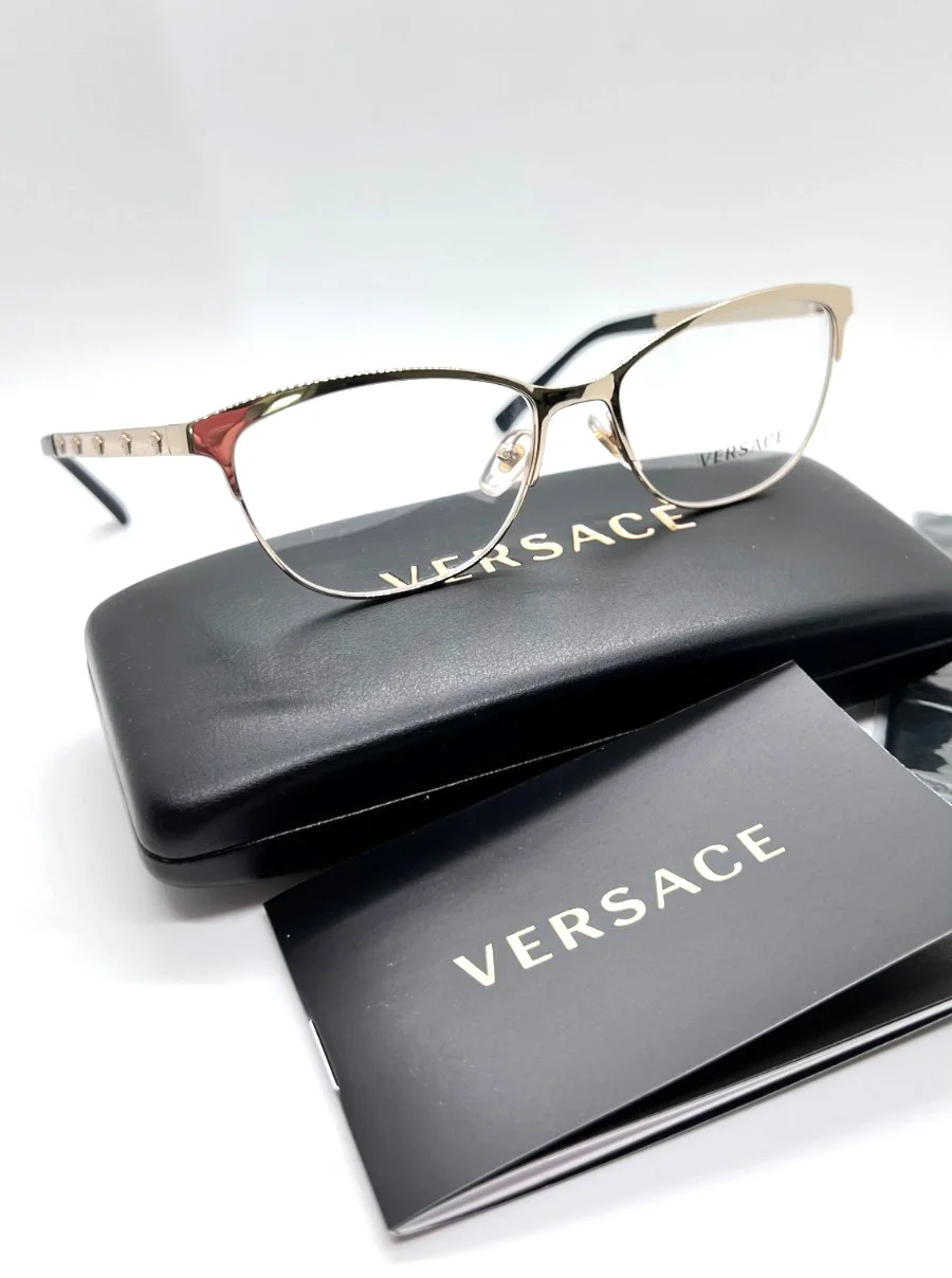 VERSACE 1251 1252 Women Eyeglasses 53-16-140 Pale Gold 100% Authentic 2