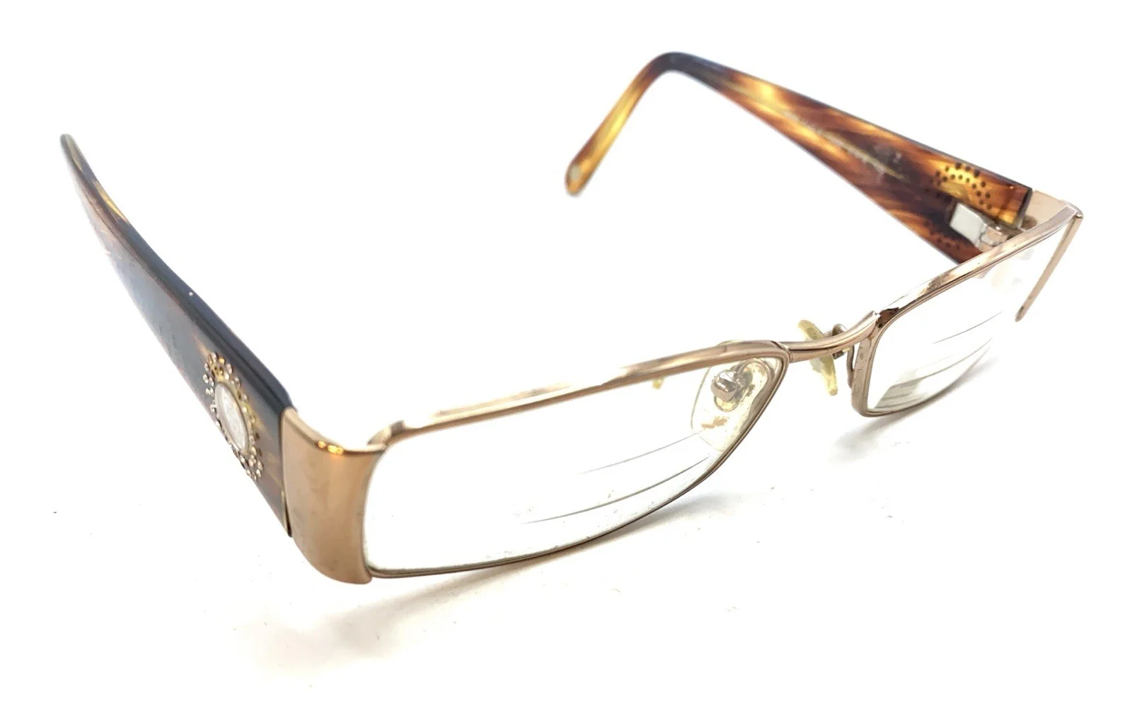 VERSACE 1251 1252 Women Eyeglasses 53-16-140 Pale Gold 100% Authentic 3