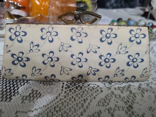 Vintage Opticase SpectraPurse Mid Century Modern Gold Eyeglasses Case
